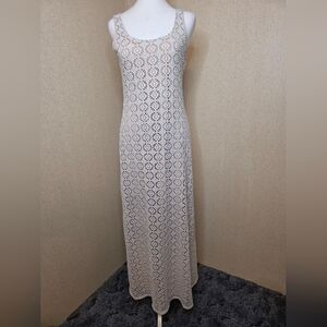 Established 1962 Sleeveless  Crochet Overlay Maxi Dress